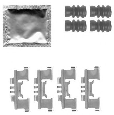HELLA PAGID 8dz355204791 -  Комплектующие, колодки дискового тормоза